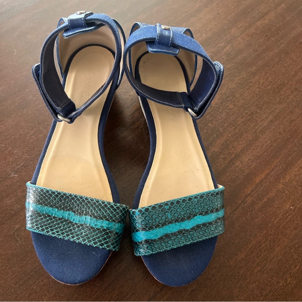 Jimmy Choo Blue and Teal Sandals